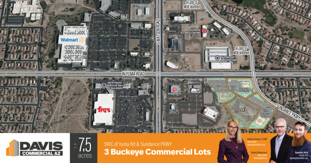 3 Commercial Lots for Sale in the heart of Buckeye expansion DCREAZ